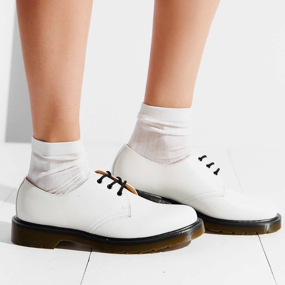 White Dr. Marten Oxford Boots Doc All Lace